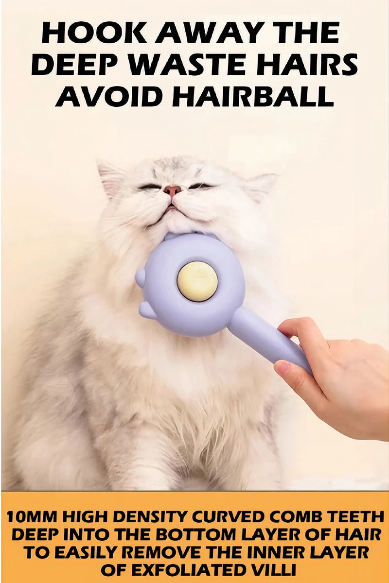 Pet Brush One Button Cleaning Brush Magic Beauty Cat Hair