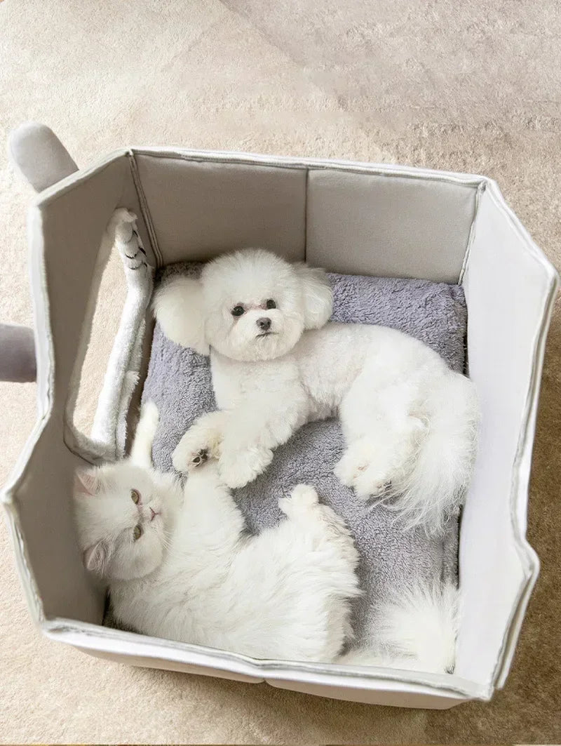 Foldable Pet House – Cozy Winter Warm Bed for Small Pets