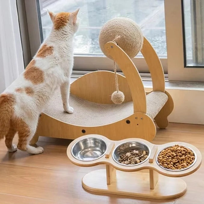 Triple Bowl Tilted Feeder