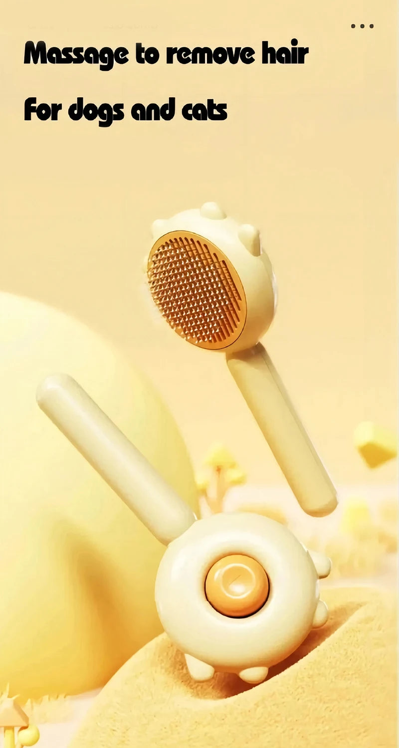 Pet Brush One Button Cleaning Brush Magic Beauty Cat Hair