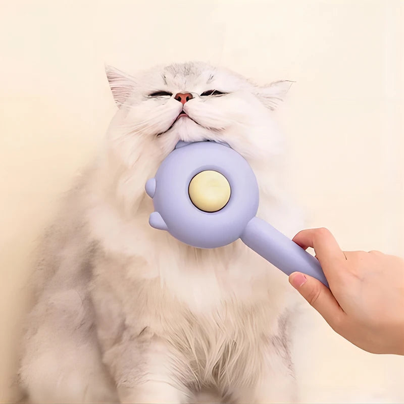 Pet Brush One Button Cleaning Brush Magic Beauty Cat Hair