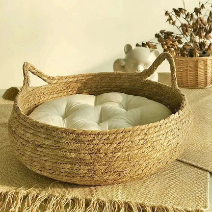 Handwoven Rattan Cat Nest