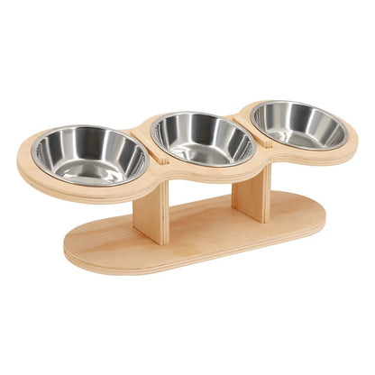 Triple Bowl Tilted Feeder